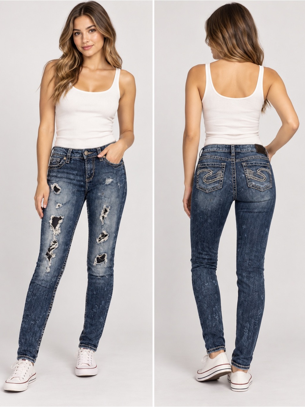 Skinny Silver Jeans